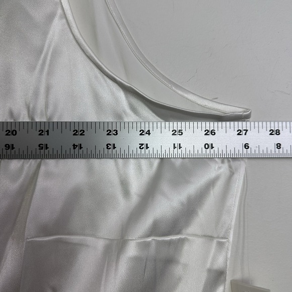 Judith Hart Womens White Cami Tank Top Plus Size 22W Satin Neck Tie Layering NWT - Picture 7 of 8